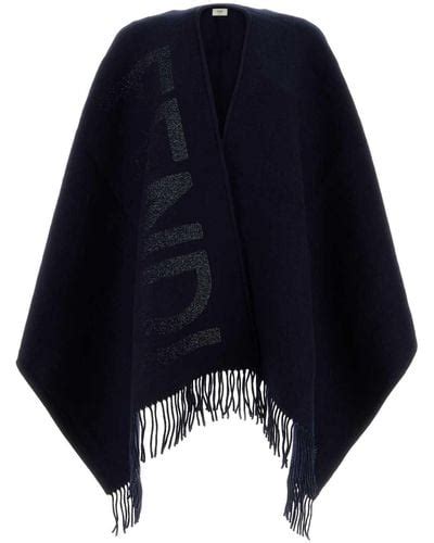 fendi poncho blu|fendi ponchos for women.